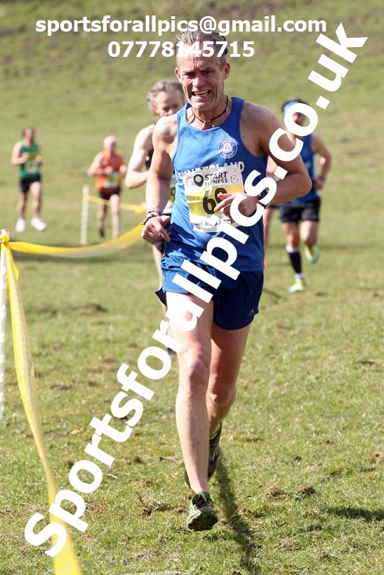 Masters men 2021 NECAA Cross Country Relays, Thornley Farm, Peterlee, Saturday, April 10th. Photo: David T. Hewitson/Sports for All Pics